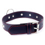 Нашийник із штучної шкіри з металевими заклепками Fetish Boss Series - Collar with studs Red Line, BS3300113