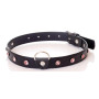 Нашийник зі штучної шкіри з кристалами Fetish Boss Series - Collar Pink Crystal, BS3300120