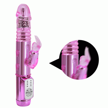 Вибратор с стимулятором клитора "Throbbing Bunny" BW-037038
