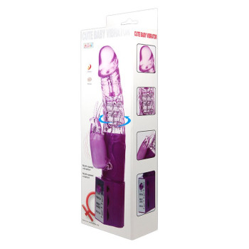 Вибратор с cтимулятором клитора "Cute baby vibrator" BW-004102 PURPLE
