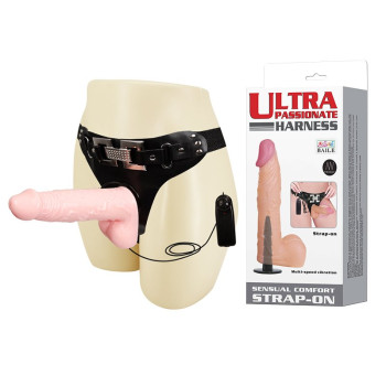 Страпон з вібрацією "Ultra passionate Harness" BW-022036