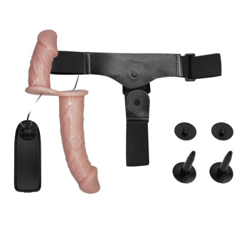 Страпон з вібрацією з 2-ма вібромоторами ULTRA PASSIONATE HARNESS STRAP-ON, BW-022060