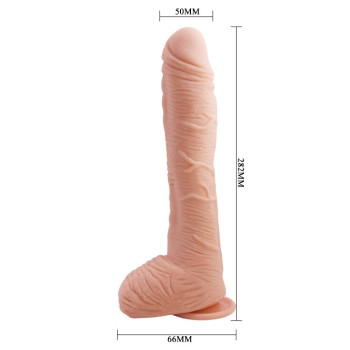 Фалоімітатор на присосці Baile Beautiful ALEX 10.6'' Flesh, BW-008037NR