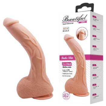 Фалоімітатор на присосці Baile Beautiful JACK 10,2 " Flesh, BW - 008039NR