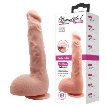 Фалоімітатор на присосці Baile Beautiful JASON 9,4'' Flesh, BW-008041NR