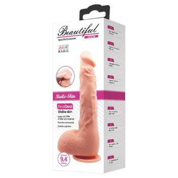 Фалоімітатор на присосці Baile Beautiful JASON 9,4'' Flesh, BW-008041NR