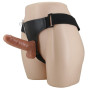 Страпон з вібрацією Ultra Passionate Harness Realdeal Penis 6.2" - Brown, BW-022064Z