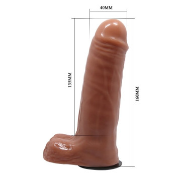 Страпон з вібрацією Ultra Passionate Harness Realdeal Penis 6.2" - Brown, BW-022064Z
