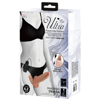 Страпон з вібрацією Ultra Passionate Harness Dual Penis 6,2", BW-022066Z