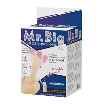 Універсальний мастурбатор вібратор з функцією ротації і Вагіна Mr. BIG Rotation & Vibration, BW-008016