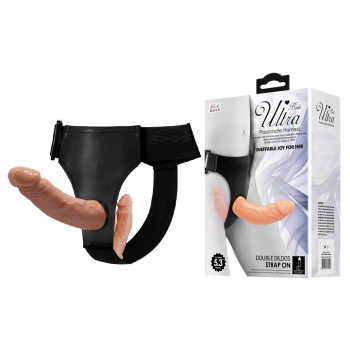 Страпон із двома насадками BAILE - DOUBLE DILDOS Strap On, BW-022077
