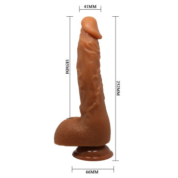Фалоімітатор на присосці Baile Beautiful JASON 9,4'' Brown, BW-008041NR-1