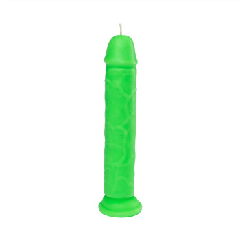Свічка LOVE FLAME - Dildo Roma Green Fluor, CPS03-GREEN