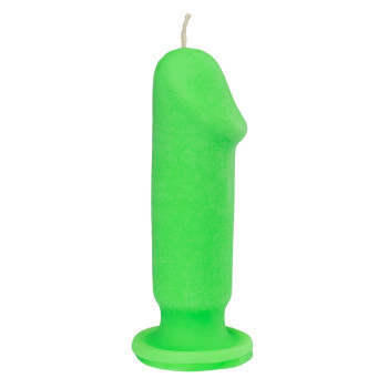 Свічка LOVE FLAME - Dildo S Green Fluor, CPS04-GREEN