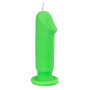 Свічка LOVE FLAME - Dildo S Green Fluor, CPS04-GREEN