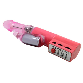 Вибратор с стимулятором клитора и ротацией BAILE - Chrisina PINK Vibration Rotation, BW-004107SY