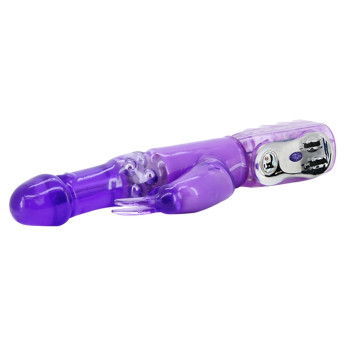 Вібратор із стимулятором клітора та функцією ротації BAILE - TRAVEL PARTNER Purple, BW-020236R