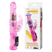 Вибратор с стимулятором клитора и функцией ротации BAILE - TRAVEL PARTNER Rabbit, 3 rotation functions 3 vibration functions, BW-037030