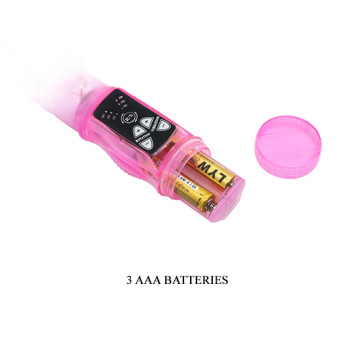 Вибратор с стимулятором клитора и функцией ротации BAILE - TRAVEL PARTNER Rabbit, 3 rotation functions 3 vibration functions, BW-037030