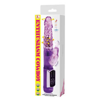 Вібратор із стимулятором клітора та функцією ротації BAILE - ENTHUSTASM COWBOY, 4 rotation functions 12 vibration functions, BW-037302