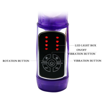 Вібратор із стимулятором клітора та функцією ротації BAILE - ENTHUSTASM COWBOY, 4 rotation functions 12 vibration functions, BW-037302