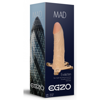 Фаллопротез поясний EGZO MAD FH15 (15 см х 4,2 см)