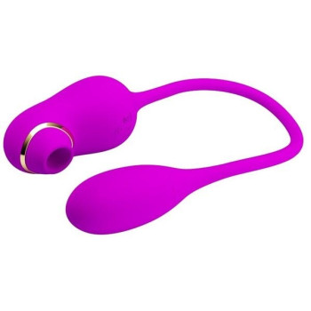 Гибкий вибростимулятор с вакуумной стимуляцией ROMANCE KAMA USB, MC34