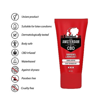 Вагінальний гель на водній основі з пролонгуючим ефектом Original CBD from Amsterdam-Numbing Lubricantl, 50 ml
