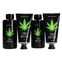 Набор для ванны и душа CBD Luxe Gift set - GREEN TEA & HEMP OIL ( 4 предмета )