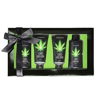 Набор для ванны и душа CBD Luxe Gift set - GREEN TEA & HEMP OIL ( 4 предмета )