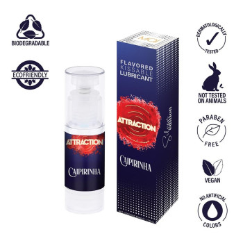 Оральный лубрикант на водной основе с ароматом кайпиринья Mai - Attraction Flavored Kissable Lubrikant Caipirinha, 50 ml