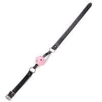 Кляп шар Classic plastic Black and Pink, SKN-KK04