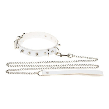Поводок PU Leather Leash Black, SKN-AS24 White