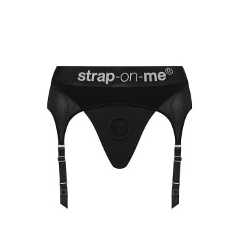 Трусы для страпона с подвязками для чулок Strap-On-Me REBEL HARNESS - S