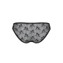 Трусики-слипы с кружевной сеточкой Dina Thong black L/XL - Passion