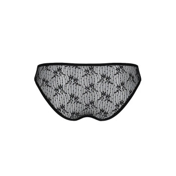 Трусики-слипы с кружевной сеточкой Dina Thong black XXL/XXXL - Passion