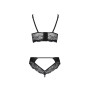 Комплект з еко-шкіри та мережива Loona Set black XXL/XXXL - Passion, бра і трусики