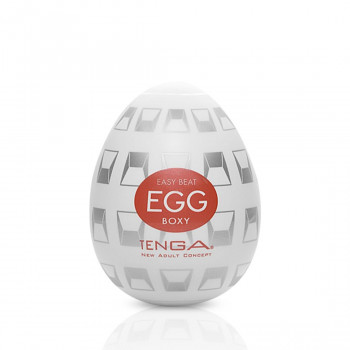 Мастурбатор-яйце Tenga Egg Boxy з геометричним рельєфом