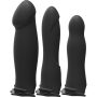 Набір для страпону з вібрацією Doc Johnson Body Extensions - BE Naughty - Black (м'ята упаковка)