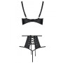 Распродажа!!! Комплект из эко-кожи Passion Tamaris Set black S/M, бюстгальтер и трусики