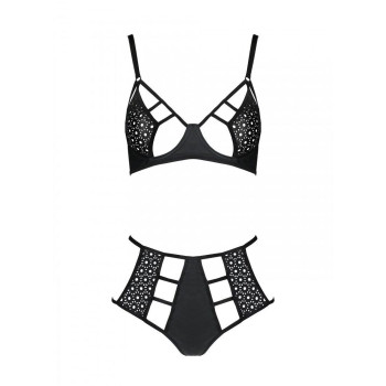 Распродажа!!! Комплект из эко-кожи Passion Tamaris Set black XXL/XXXL, бюстгальтер и трусики