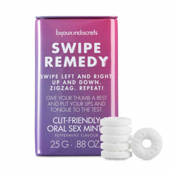 М'ятні цукерки Bijoux Indiscrets Swipe Remedy – clitherapy oral sex mints без цукру, термін 31.08.23