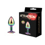Металлическая анальная пробка MAI Attraction Toys №72 Rainbow