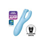 Клиторальный смарт вибратор Satisfyer Threesome 4 Blue с тремя пальчиками