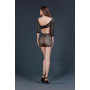 Мини-платье Moonlight Model 07 XS-L Black, глубокое декольте, открытая спинка