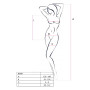 Бодистокинг в крупную сетку Passion BS087 white, открытая спина, халтер, с доступом