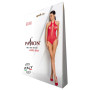 Бодистокинг с декольте Passion BS088 red, имитация корсетной шнуровки