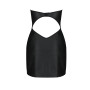 Мини-платье из экокожи CELINE CHEMISE black XXL/XXXL — Passion: шнуровка, трусики в комплекте