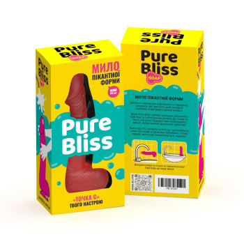 Крафтовое мыло-член с присоской Pure Bliss MINI Red, натуральное