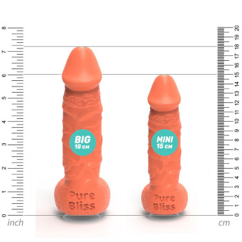 Крафтовое мыло-член с присоской Pure Bliss MINI Coral, натуральное